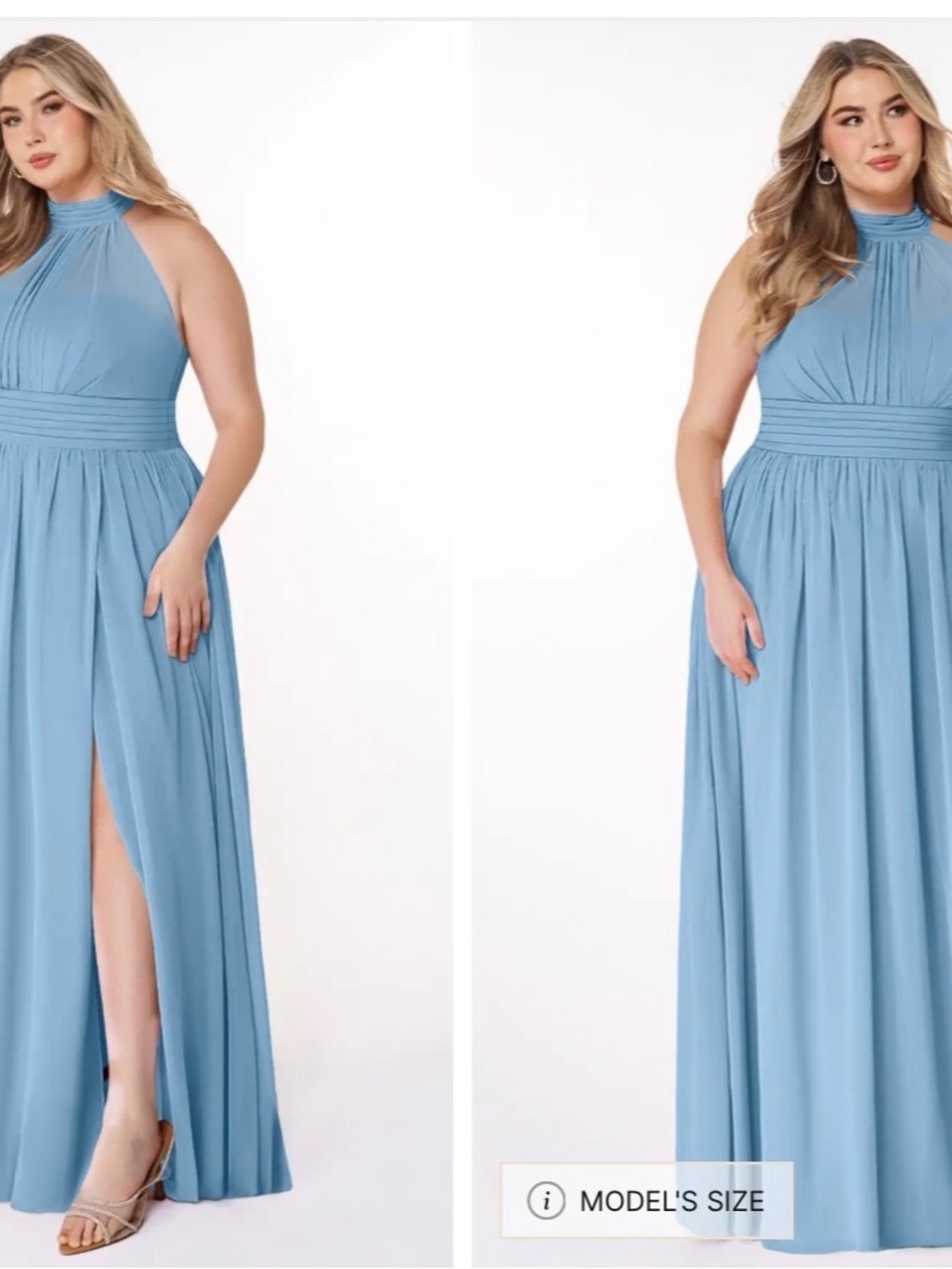 Azazie Asymmetrical Dress in Steel Blue